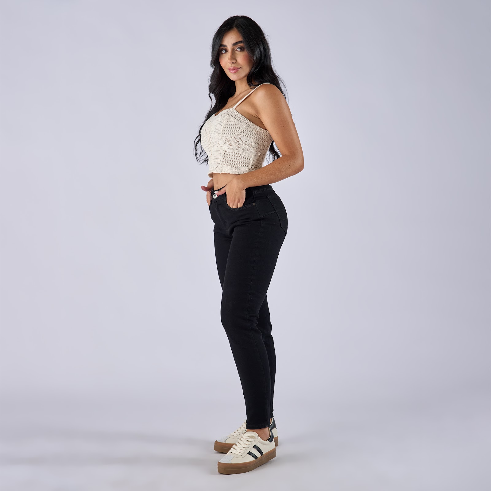 Jean dama skinny tiro medio licrado  - Vista 2