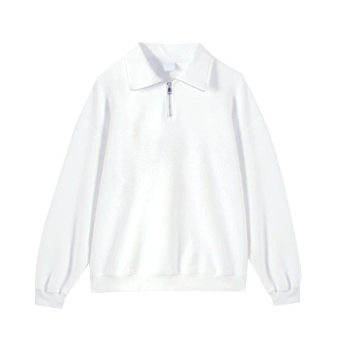 Polo sweatshirt with half zip