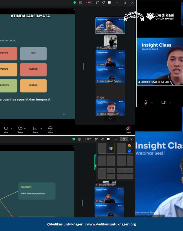 Webinar Insight Class Dedikasi Untuk Negeri tentang bencana dalam perspektif ekologi dan psikologi