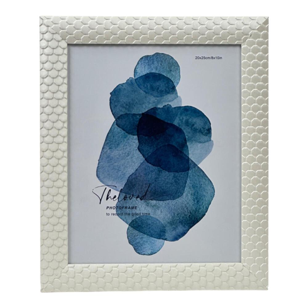 Portarretratos decorativo Concepts™ Le Gala Bleu 5" x 7", color blanco