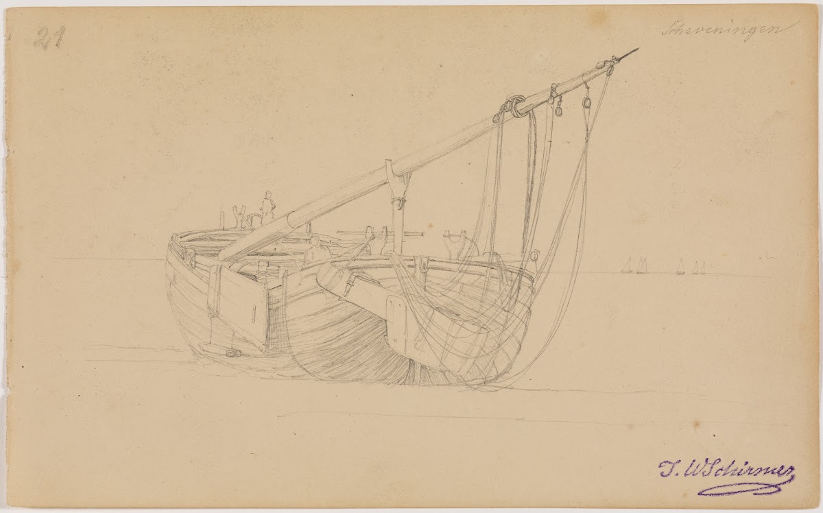 Fischerkahn am Strand von Scheveningen fol 21 1836