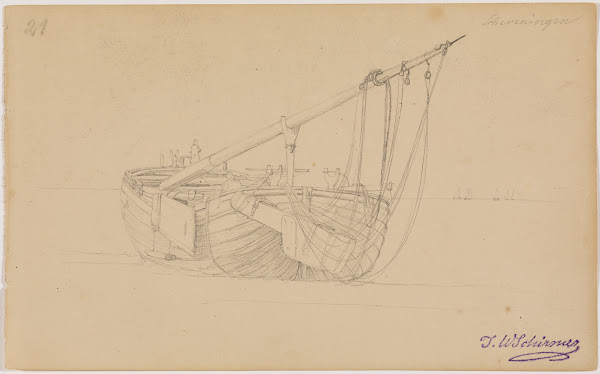 Fischerkahn am Strand von Scheveningen fol 21 1836