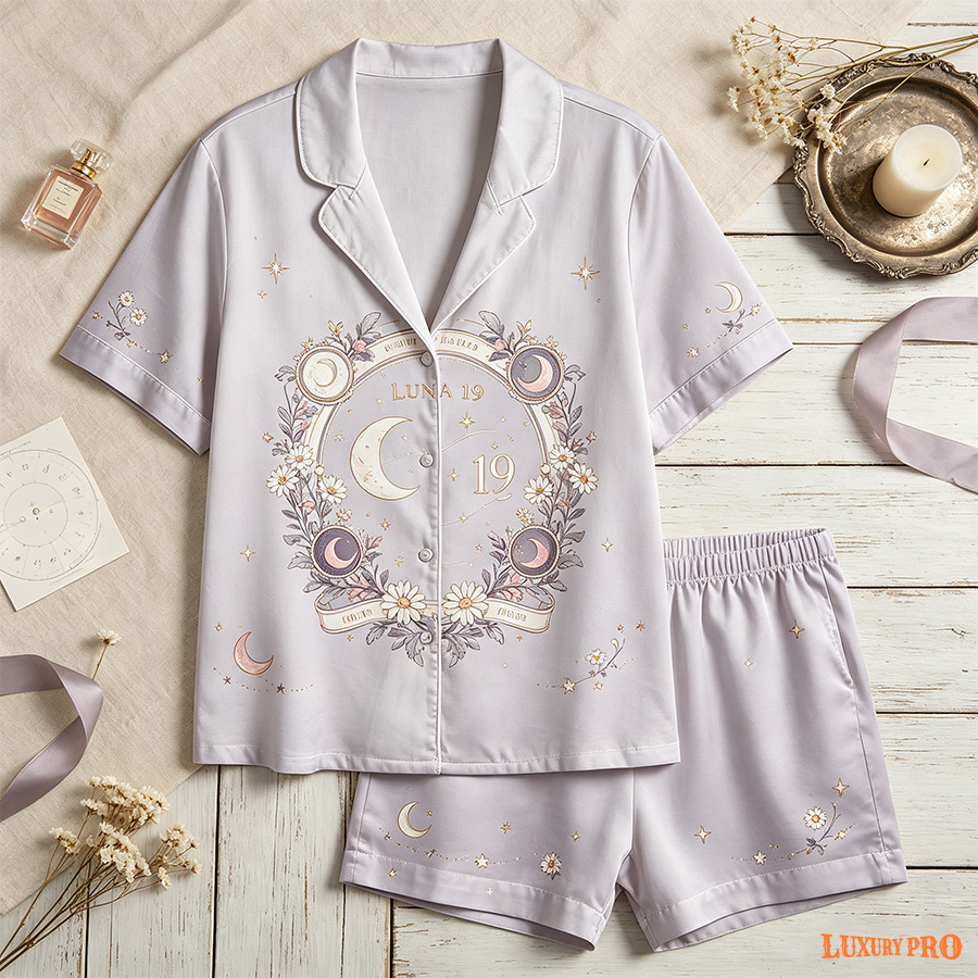AOP HY Short Milk Silk Pajama Set