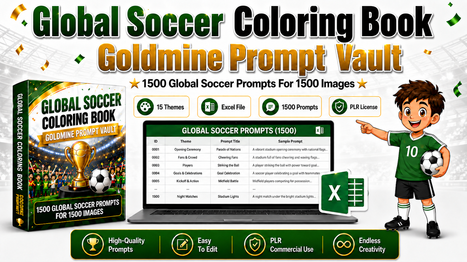Global Soccer Coloring Book Goldmine Prompt Vault Banner