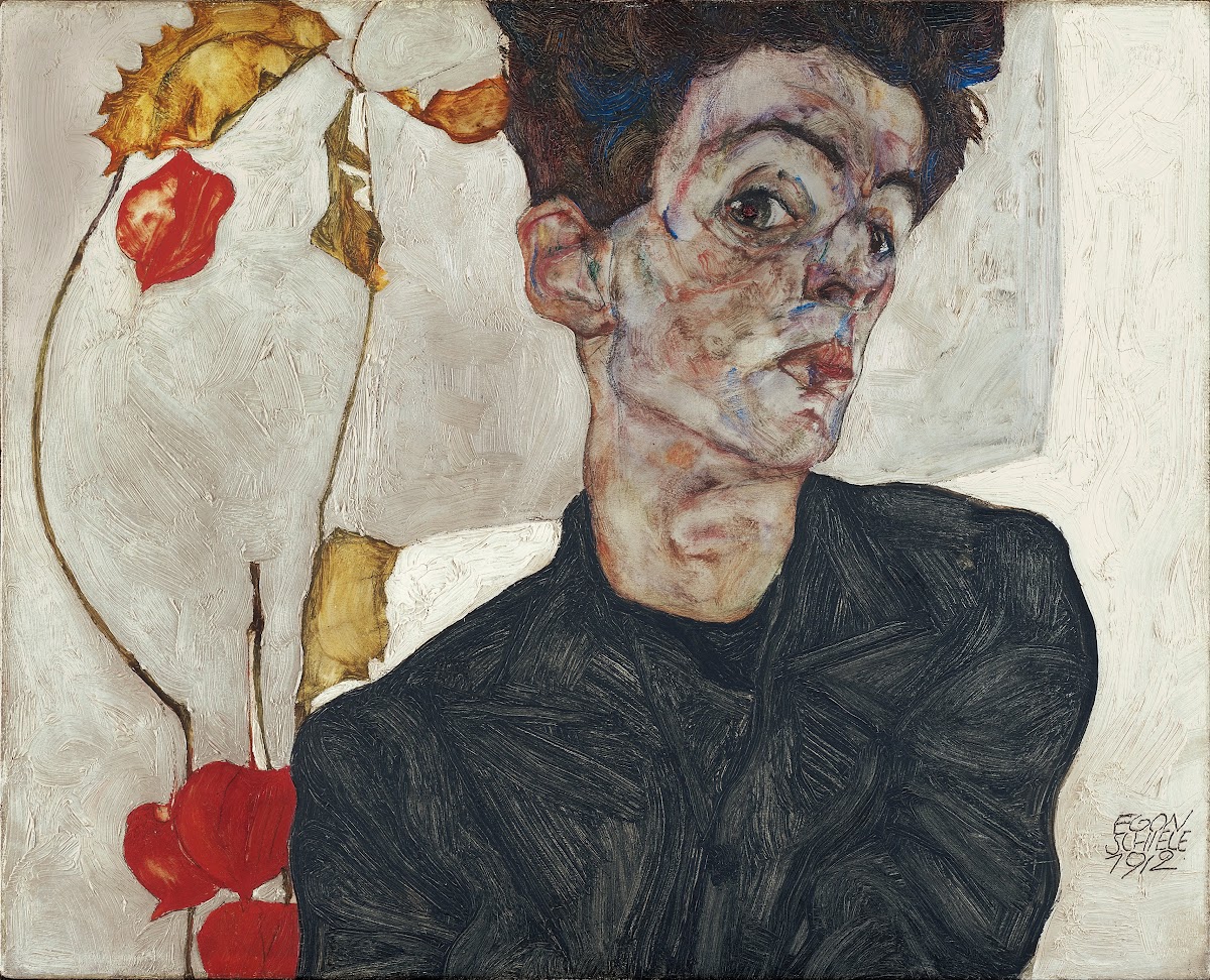 Self Portrait With Physalis 1912