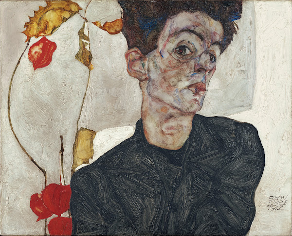 Self Portrait With Physalis 1912