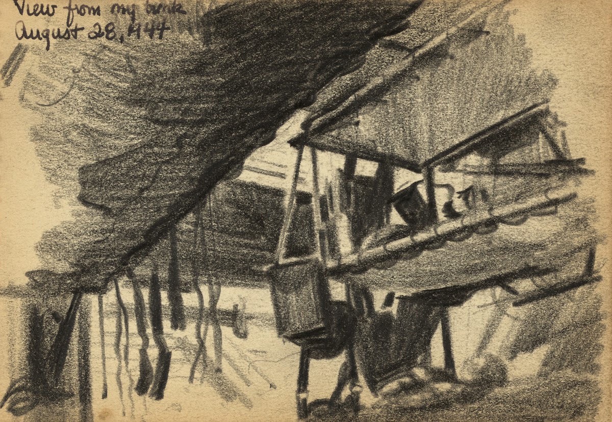 View from my bunk 1944