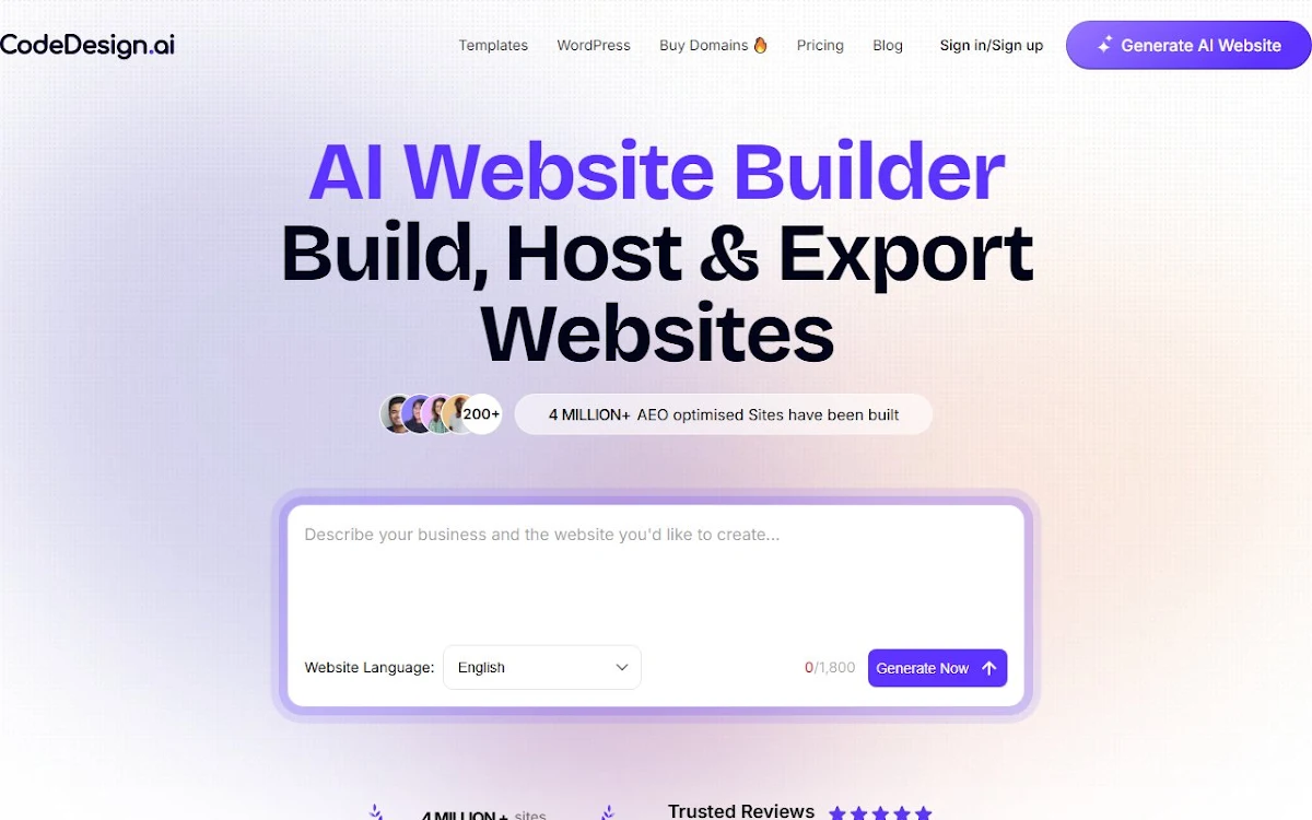 Captura de CodeDesign.ai
