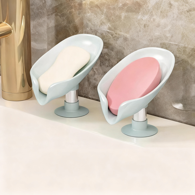 Soap holder with suction cup, wall-mounted