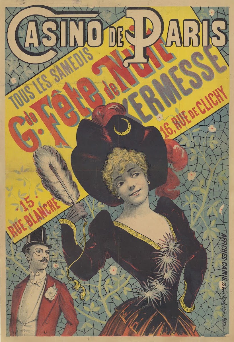 Casino de Paris Tous les samedis grande fête de nuit kermesse 15 rue Blanche 16