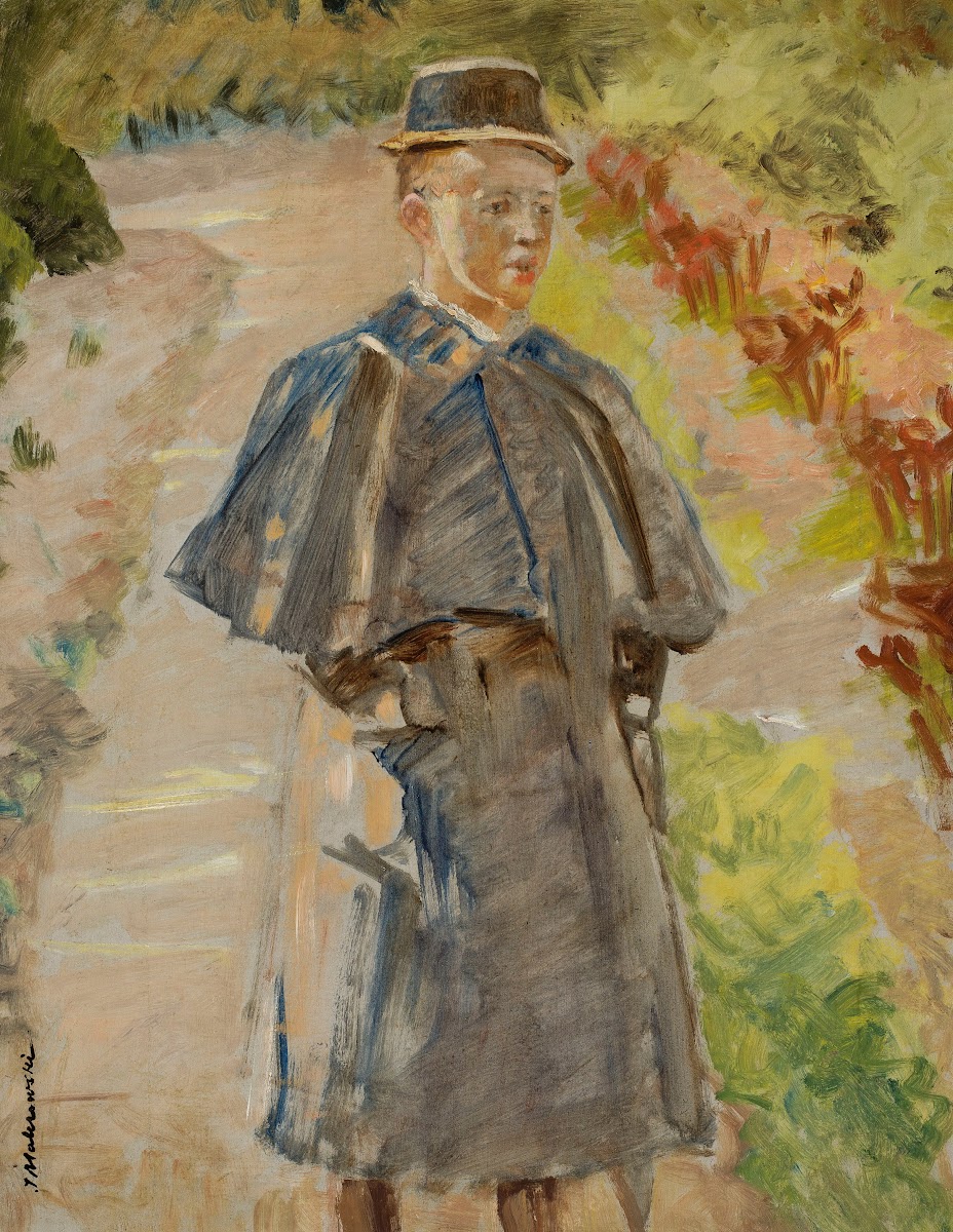 Boy in the garden sketch Rafał artists son 1904