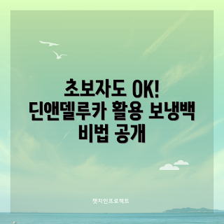 딘앤델루카보냉백, 보냉백 추천, 실용적인 보냉백, 초보자 보냉백 사용법, 딘앤델루카 제품