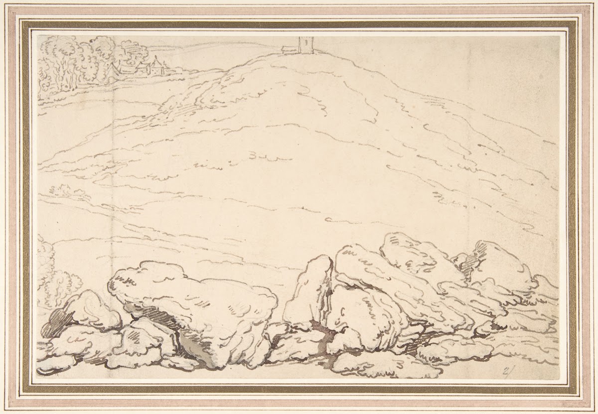 Hilly landscape with rocks 17801827