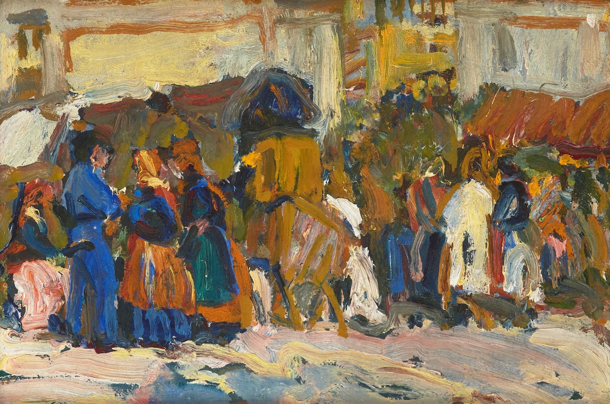 In Front of Saint Georges in Lviv Sketch 1907