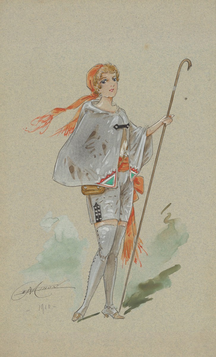 Costumes de revue  onze maquettes de costumes 1910