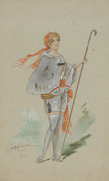 Costumes de revue  onze maquettes de costumes 1910