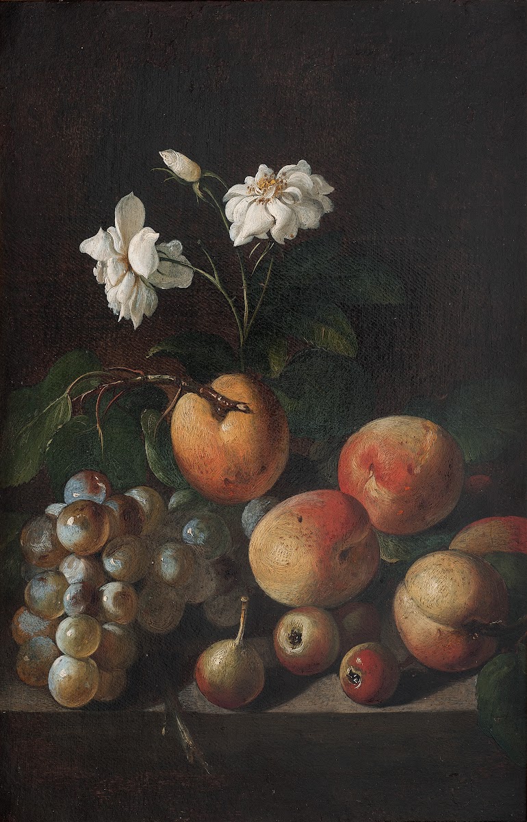 Still Life with Fruit and White Roses 17th century