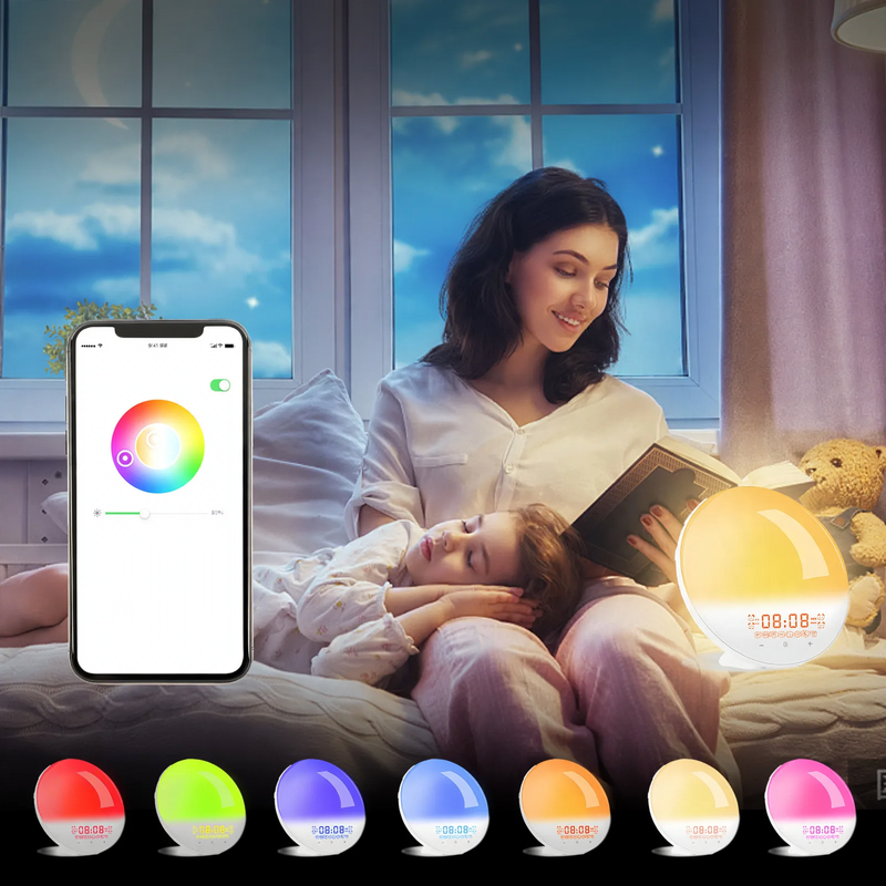 Smarter LED-Sonnenaufgangs-Wecker mit App-Steuerung