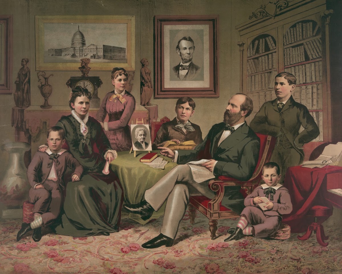 President Garfield and family 1882