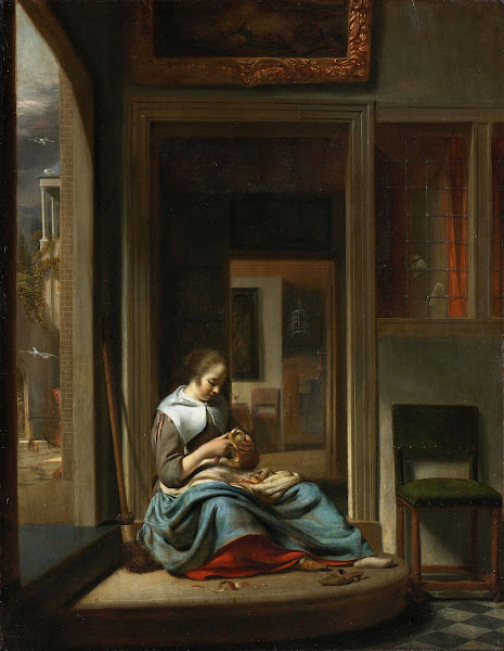 Woman Peeling an Apple 1667