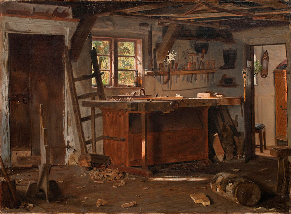 A carpenters workshop 1855