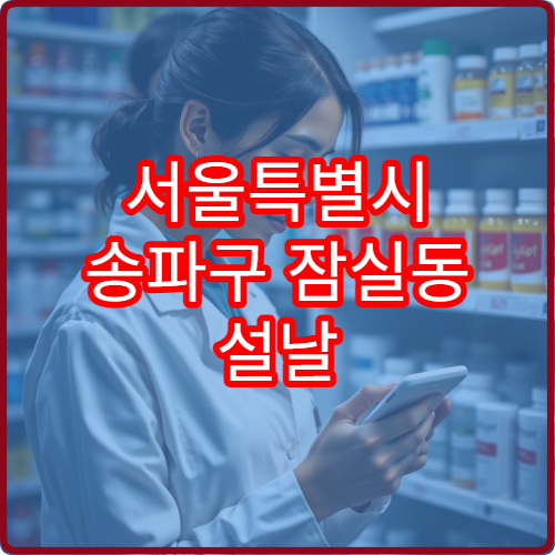 서울특별시 송파구 잠실동 설날 연휴 당번약국 휴일 문 여는 약국 정보