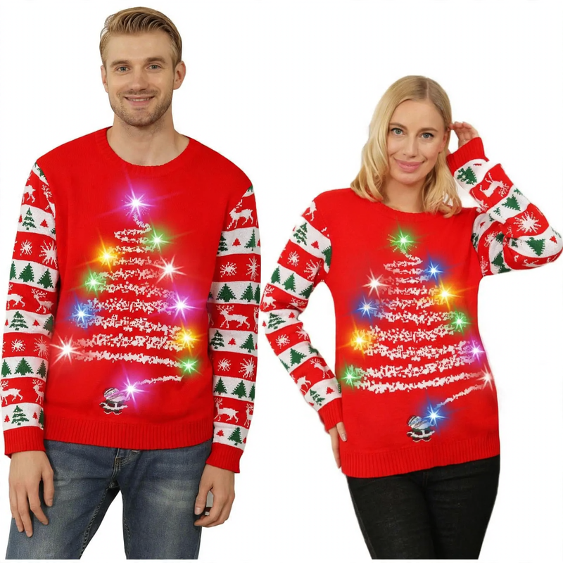 Glowing Christmas Sweater for Couples H 56257