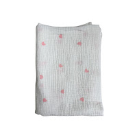 Diaper Twins Muslin 130x100 2-layer Hearts pink