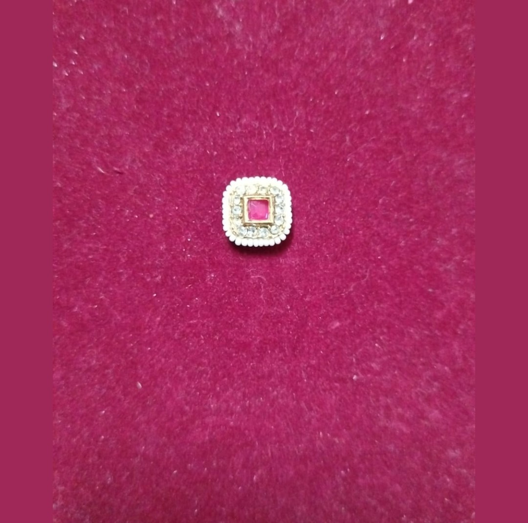 B5-Square Pink Moti Pendant (Pack Of 3)