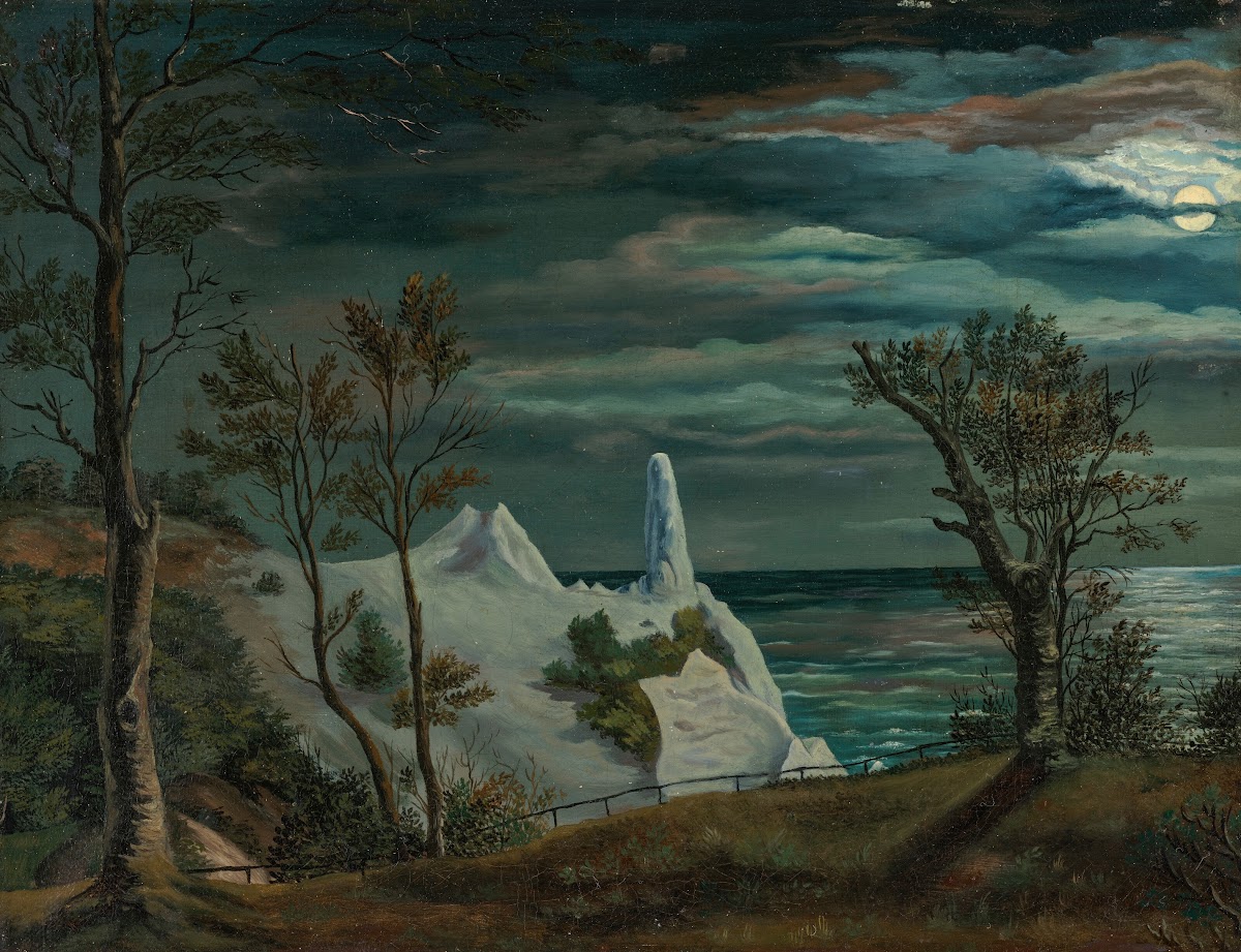 Moonlit Møns Klint with Sommerspiret