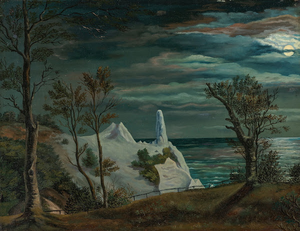 Moonlit Møns Klint with Sommerspiret