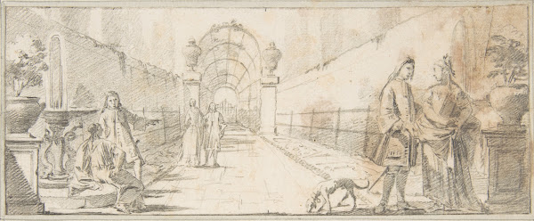 Figures in Conversation in a Garden 16961770