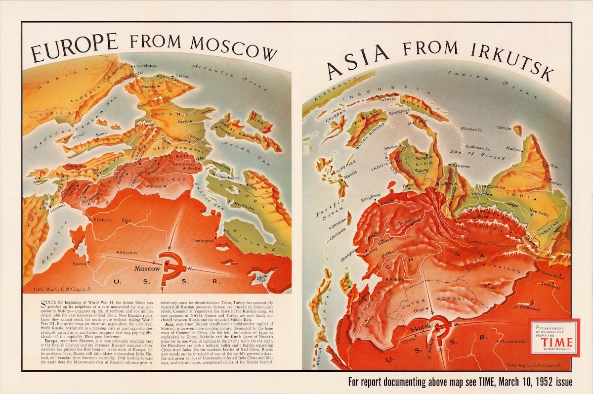 Europe From Moscow Asia From Irkutsk 1952