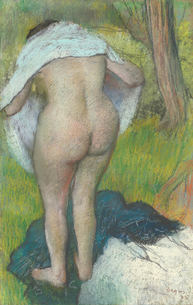 Young Woman Dressing Herself 1885