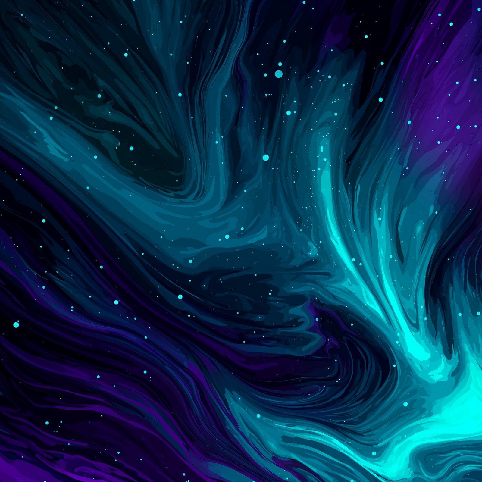 Download Swirling Cosmic Fluid Waves 2K iPhone