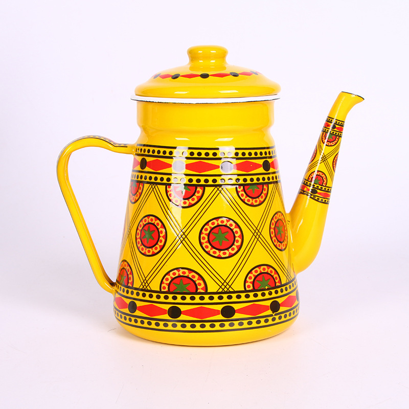 Enamel Coffee Pot with Swan Neck, 1.2–1.5 L