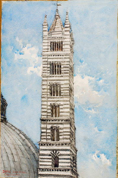 Cathedral Tower Siena 1927