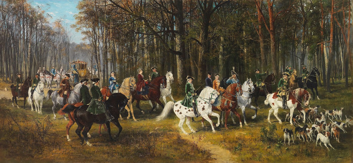Große höfische Jagdgesellschaft 1877