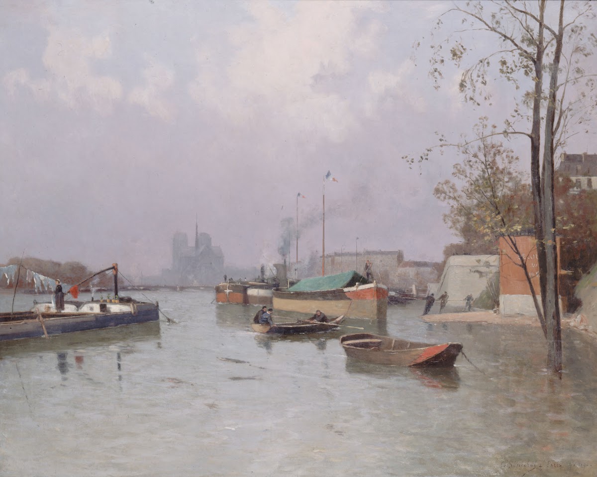 Crue de la Seine aux abords du canal Saint Martin en novembre 1896 1896