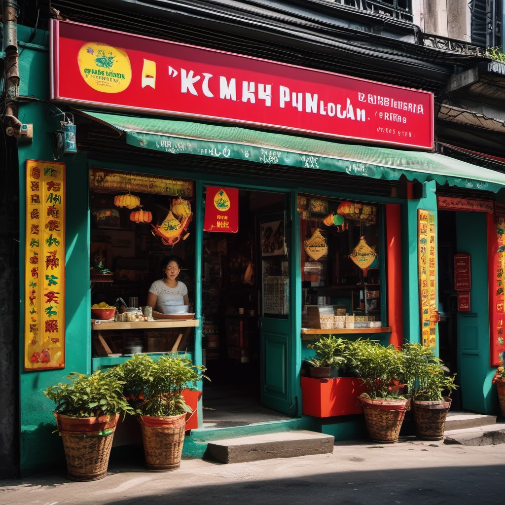 Hình minh họa: Khung cảnh cửa hàng và quy trình kinh doanh