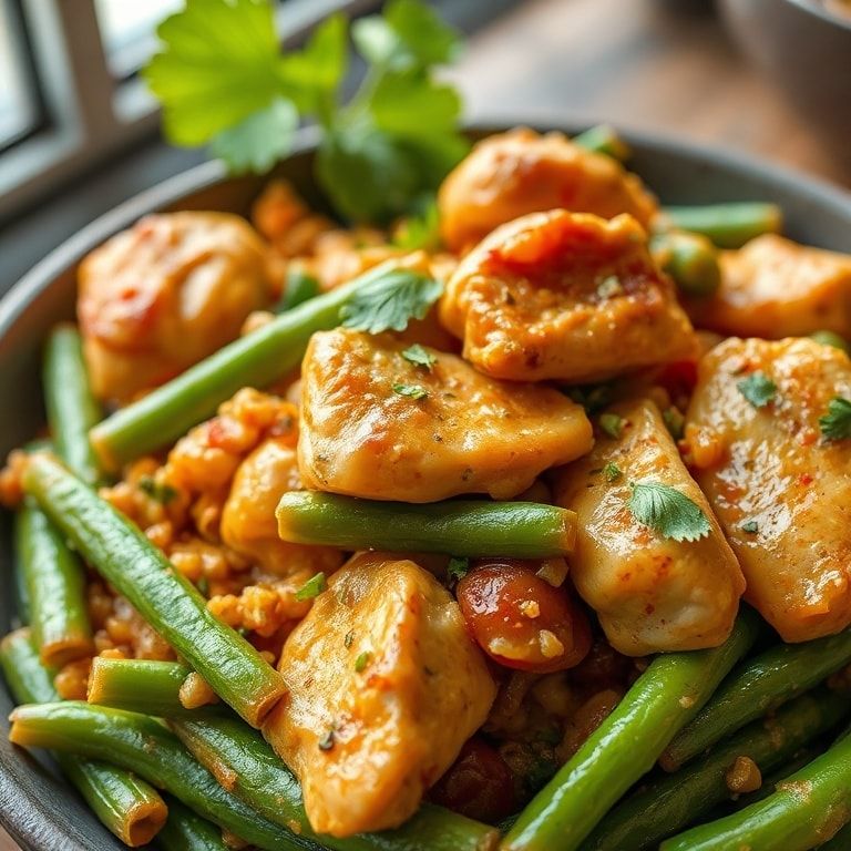 Thai Chili Garlic Chicken & Green Beans Stir Fry: Quick & Flavorful Dinner in 40 Minutes