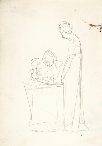 Study of Two Figures One Seated the Other Standing ca 1777