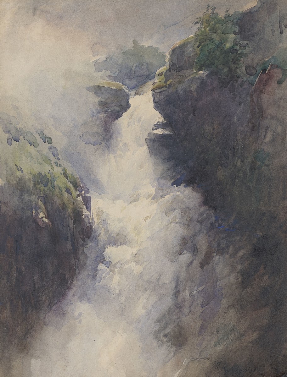 A Cascade in the Mountains 1870s