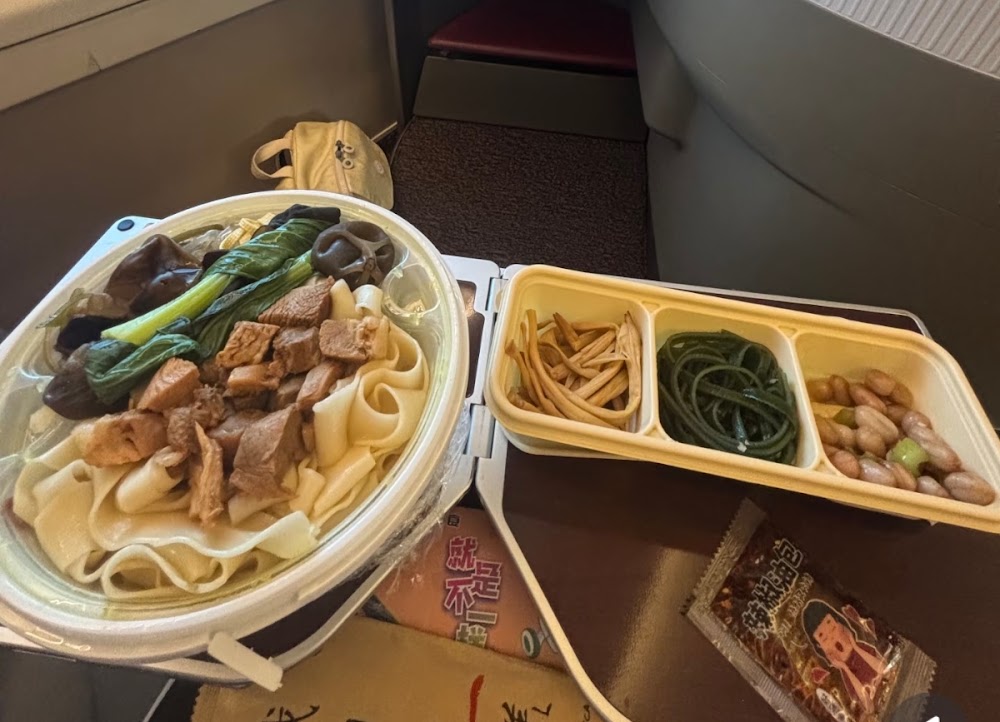 China high-speed train Business Class meal tray