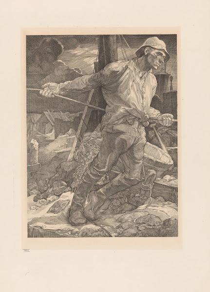 Arbeider die een touw laat vieren 1881 1934