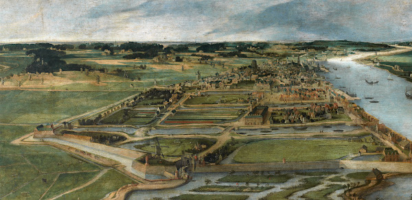 De Antwerpse polder en de Palinghuizen buiten de Slijk  of Lillopoort 1604