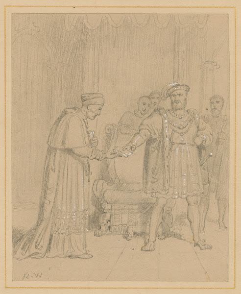 King Henry VIII III 2 King Henry giving the packet to Cardinal Wolsey