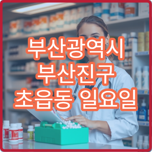 부산광역시 부산진구 초읍동 일요일 약국 운영 시간