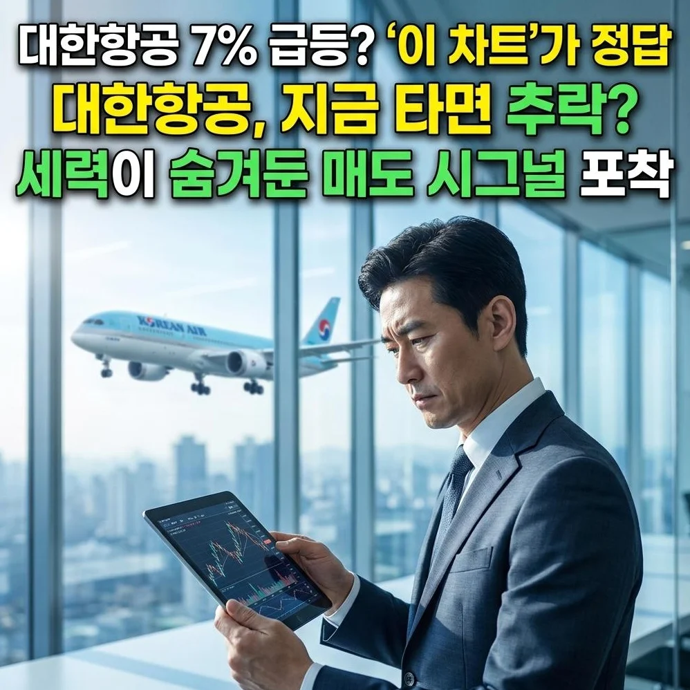 대한항공 7% 급등에 덜컥 사버린 당신, '이 차트' 모르면 수익금 전부 토해냅니다