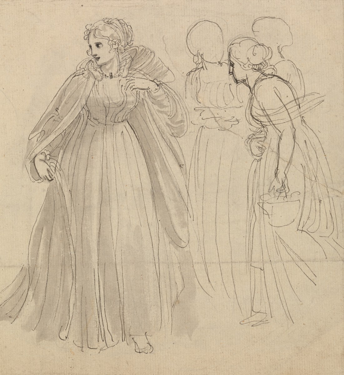 Study for Illustration  A Princess with her Attendants